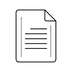 file icon, file line art - simple line art of file, perfect for file logos and icons