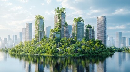 Fototapeta premium Eco-Friendly Cityscape