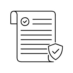 policy document icon, policy document line art - simple line art of policy document, perfect for policy document logos and icons