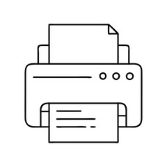 printer icon, printer line art - simple line art of printer, perfect for printer logos and icons