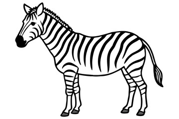 Minimalist Zebra Vector