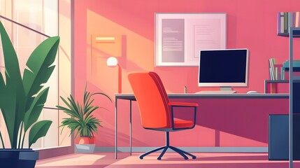modern office background Modern Open Plan Office Space With Tables