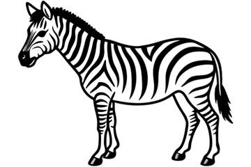 Minimalist Zebra Vector