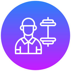 Weight Lifting Person Icon
