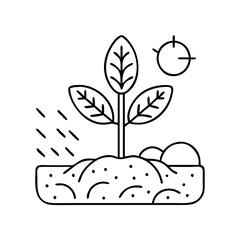 soil health icon, soil health line art - simple line art of soil health, perfect for soil health logos and icons