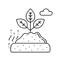 soil health icon, soil health line art - simple line art of soil health, perfect for soil health logos and icons