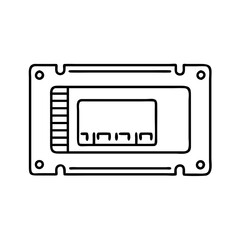 ssd icon, ssd line art - simple line art of ssd, perfect for ssd logos and icons