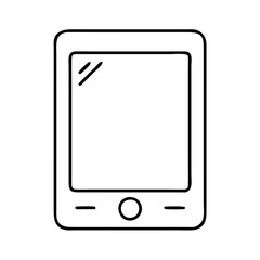 tablet icon, tablet line art - simple line art of tablet, perfect for tablet logos and icons