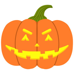 Spooky Jack-o’-Lantern Pumpkin Illustration – Halloween Vector Art