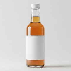 Homemade Apple Cider Vinegar Bottle with Blank Label &ndash; Isolated Mockup