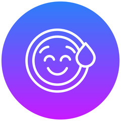 Grinning Face with Sweat Icon