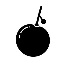 Berry silhouette: A bold silhouette of a ripe berry against a pure backdrop, its form simplified to its essential shape, evoking a sense of purity and clarity.