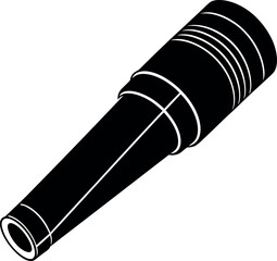 Laser Pointer Silhouette Vector – Simple Black Device Illustration