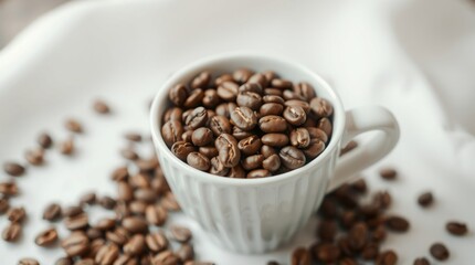 Fototapeta premium Coffee Beans in a Small Cup