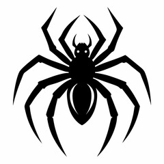 Black Spider Vector Icon Design