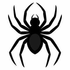 Black Spider Vector Icon Design