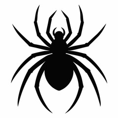 Black Spider Vector Icon Design