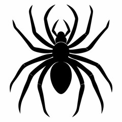 Black Spider Vector Icon Design