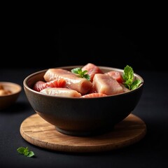 raw chicken breast with vegetables