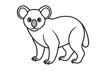 Modern Koala Line Illustration