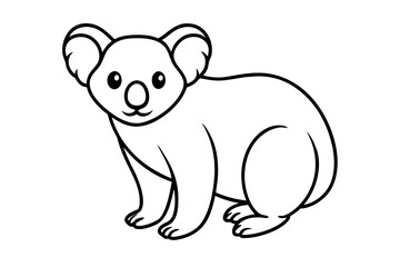 Modern Koala Line Illustration