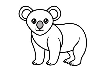 Modern Koala Line Illustration