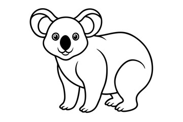 Modern Koala Line Illustration