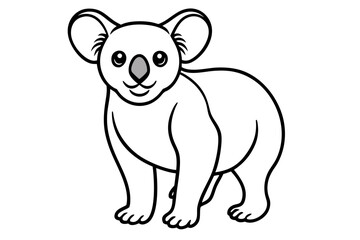 Modern Koala Line Illustration