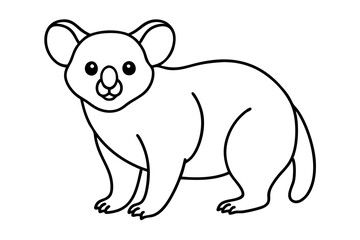 Modern Koala Line Illustration