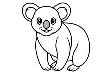 Modern Koala Line Illustration