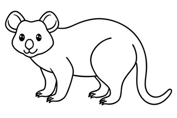 Modern Koala Line Illustration
