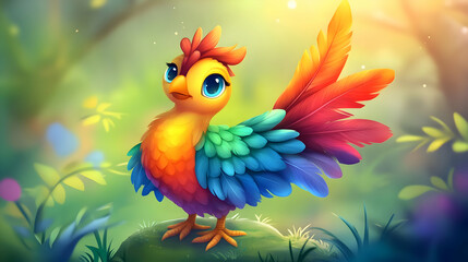 Obraz premium Festive Colorful Rooster