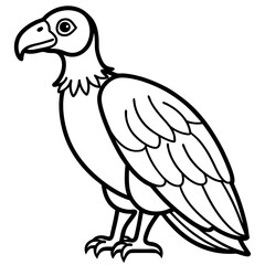 Condor in a Single Line Vector Art