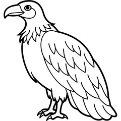 Condor in a Single Line Vector Art