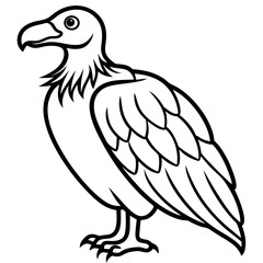Condor in a Single Line Vector Art