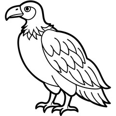 Condor in a Single Line Vector Art