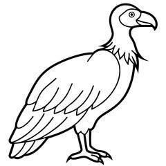 Condor in a Single Line Vector Art