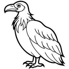 Condor in a Single Line Vector Art