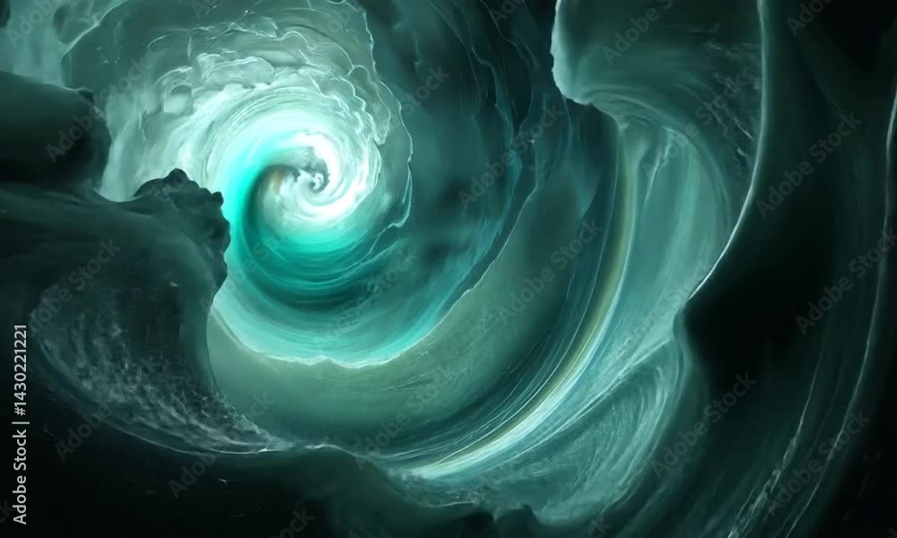 Aufkleber abstract swirling vortex depicting dynamic motion and depth in a dark, ethereal setting