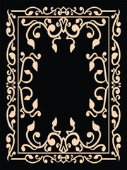Floral Scroll Wedding Ornamental Frames Vector