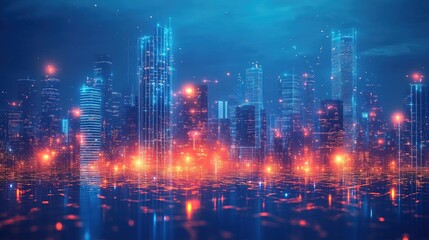 Obraz premium Futuristic Cityscape