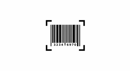 Scanning Barcode Illustration for Data Entry and Technology
