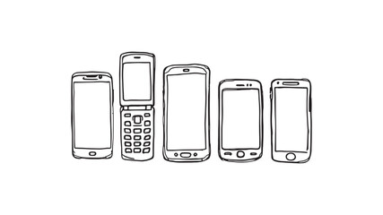 Smartphone line art drawing for artistic digital artwork inspiration