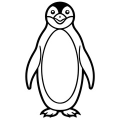 Modern Penguin Outline