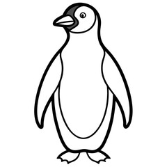 Modern Penguin Outline