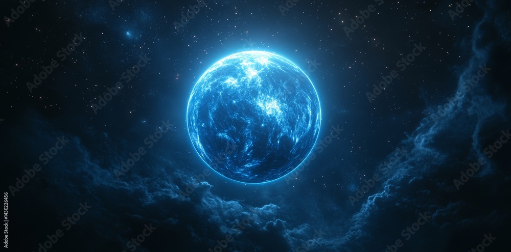 Poster the world is symbolized as a captivating globe intertwined with digital connections, set against a s