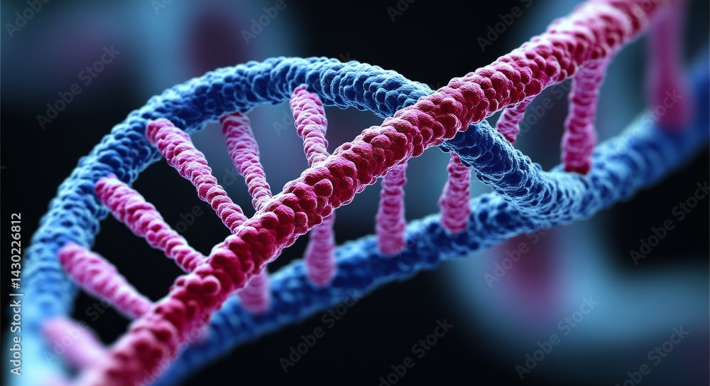 Poster a detailed and photorealistic macro shot of the double helix structure of dna strands showcases the 