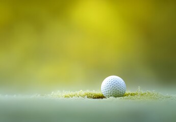 A golf ball rests on the putting green, mere inches from the hole, embodying the precision, skill, and finality of the game