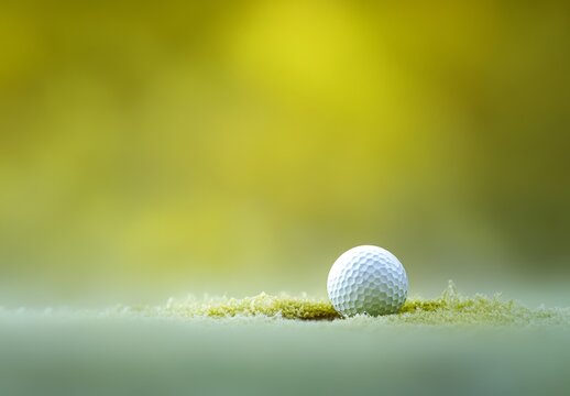 A golf ball rests on the putting green, mere inches from the hole, embodying the precision, skill, and finality of the game