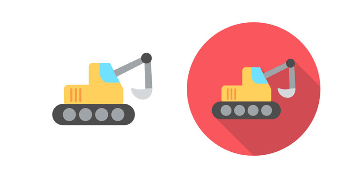 Escavator Vector Icon